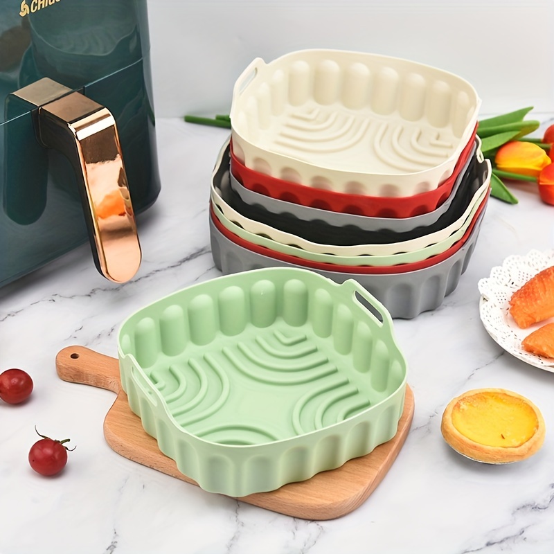 Air Fryer Silicone Basket, Silicone Mold Air Fryer Oven Baking Tray, Pizza  Fried Chicken Basket, Reusable Pan Liner Accessories - Temu
