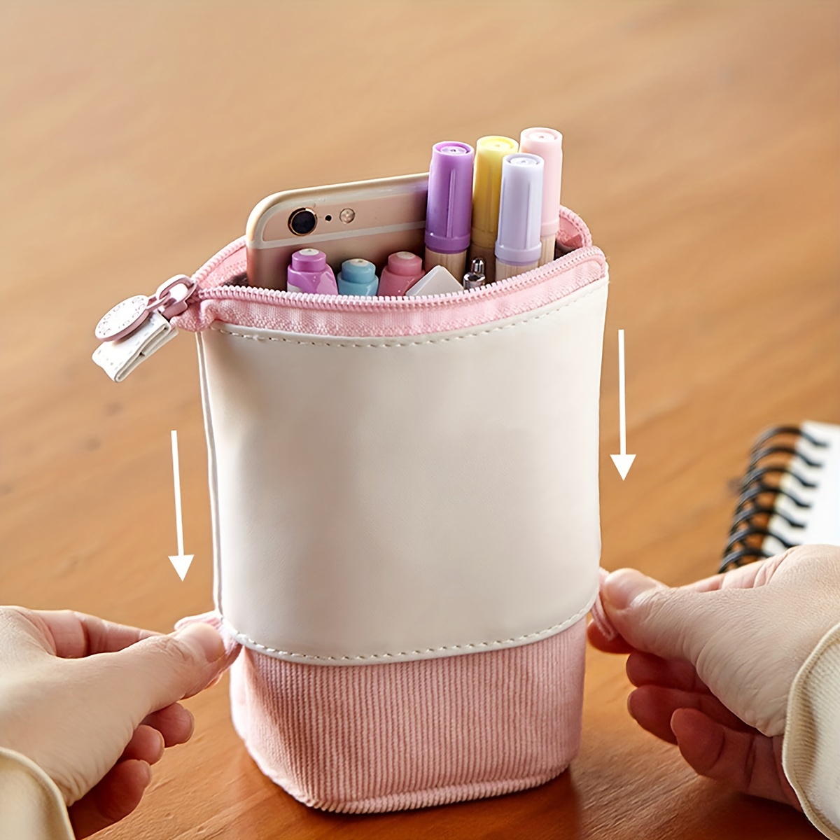 Standing Pencil Case Makeup Bag Pen Pouch Pencil Holder 