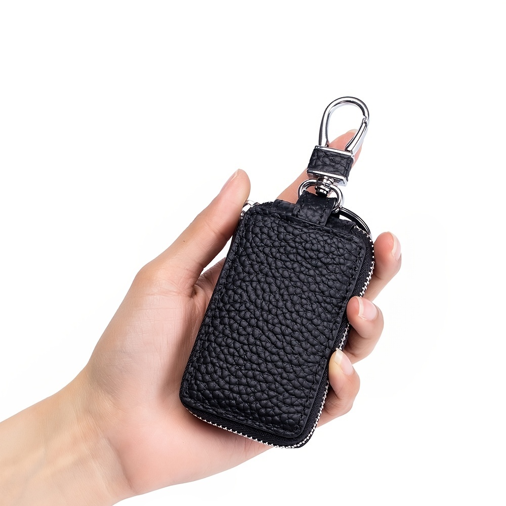 New Genuine Leather Car Key Holder Case Key Chain Wallet Bag Cover