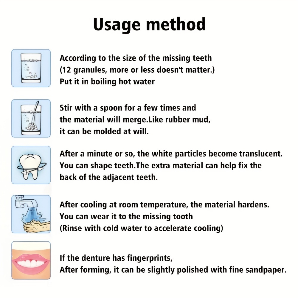 Moldable False Teeth Temporary Dental Recovery Filling Of - Temu