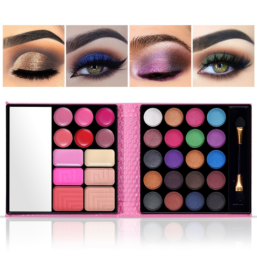 All In One Makeup Kit - 20 Eyeshadow 6 Lip Glosses 3 Blushers - Make Up Gift Set