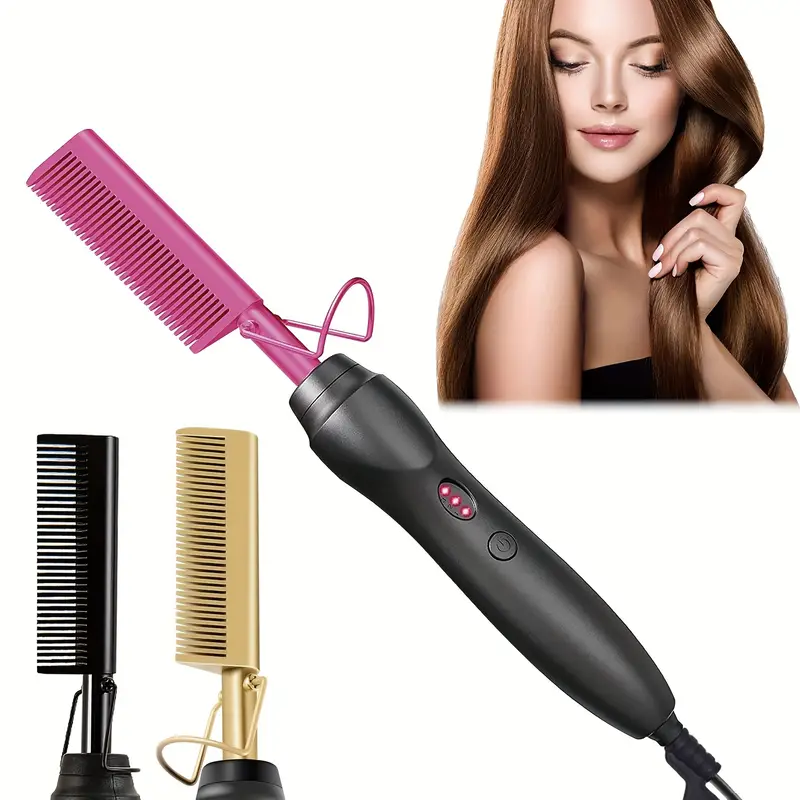 professional electric straight comb electric heating comb hair straightener electric hot comb details 1