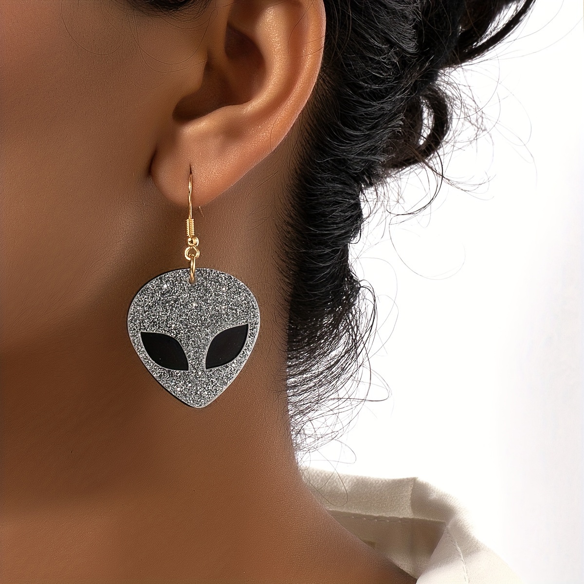 Alien Nave Espacial Gato Negro Diseño Cuelga Pendientes - Temu Chile