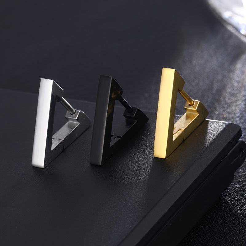 Stainless Steel Triangle Earring
