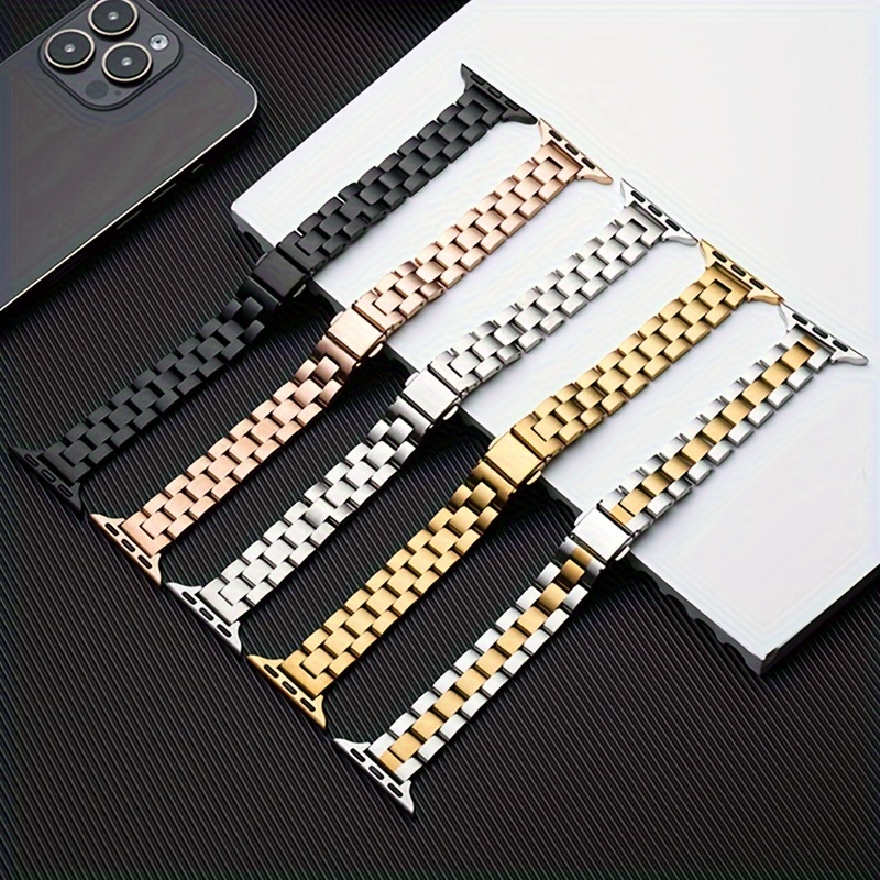 Women's Stainless Steel Honeycomb Watch Strap For IWatch Ultra 49mm Watch Band For IWatch SE 8 7 6 5 4 3 2 1 Strap Starlight Color Thin Metal Stainless Steel Female Universal 45mm44mm42mm41mm40mm38mm Watch Stainless Steel  Strap Suitable For IWatch Band Suitable For IWatch Series Ultra/SE/8/7/6/5/4/3/2/1 Watch Band