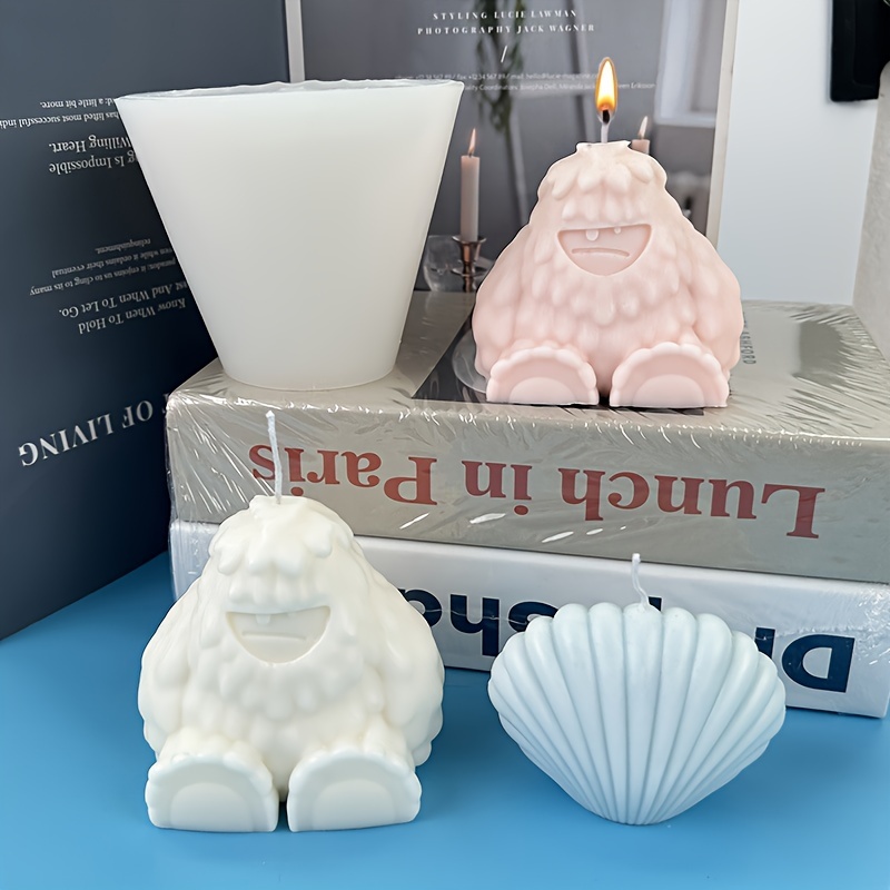 New Sitting Bear Candle Silicone Mold DIY Cute Animal Aromatherapy Resin  Gypsum Mousse Ice Cube Baking