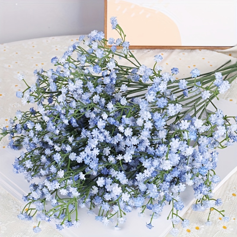 10 piezas de látex artificial Gypsophila paniculata flor para el hogar  Arreglo de decoración de fiesta de bodas