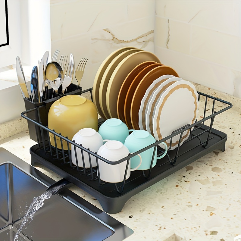 Dish Drying Rack, Double Layer Dish Rack For Kitchen Counter, Rust