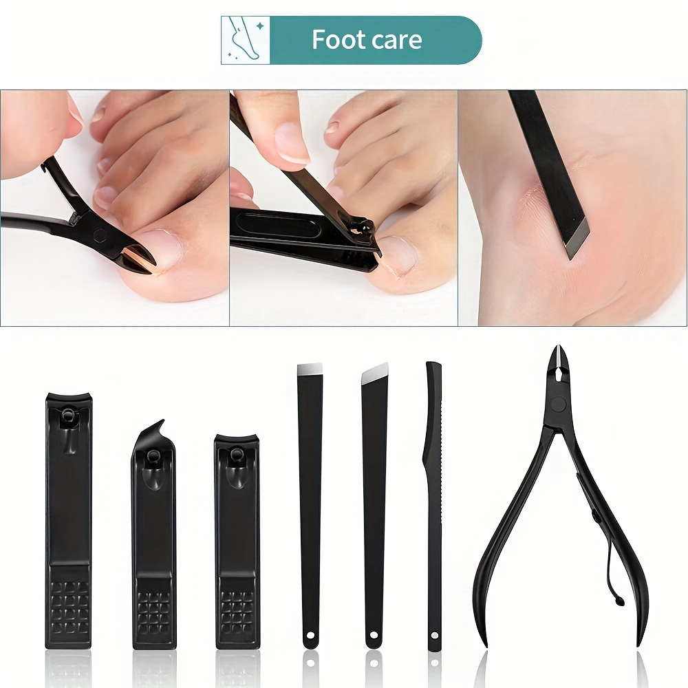Electric Nail Clippers,Are Suitable For The Elderly And Children's Toenail  Clippers，Home Safety Manicure Tools (black)