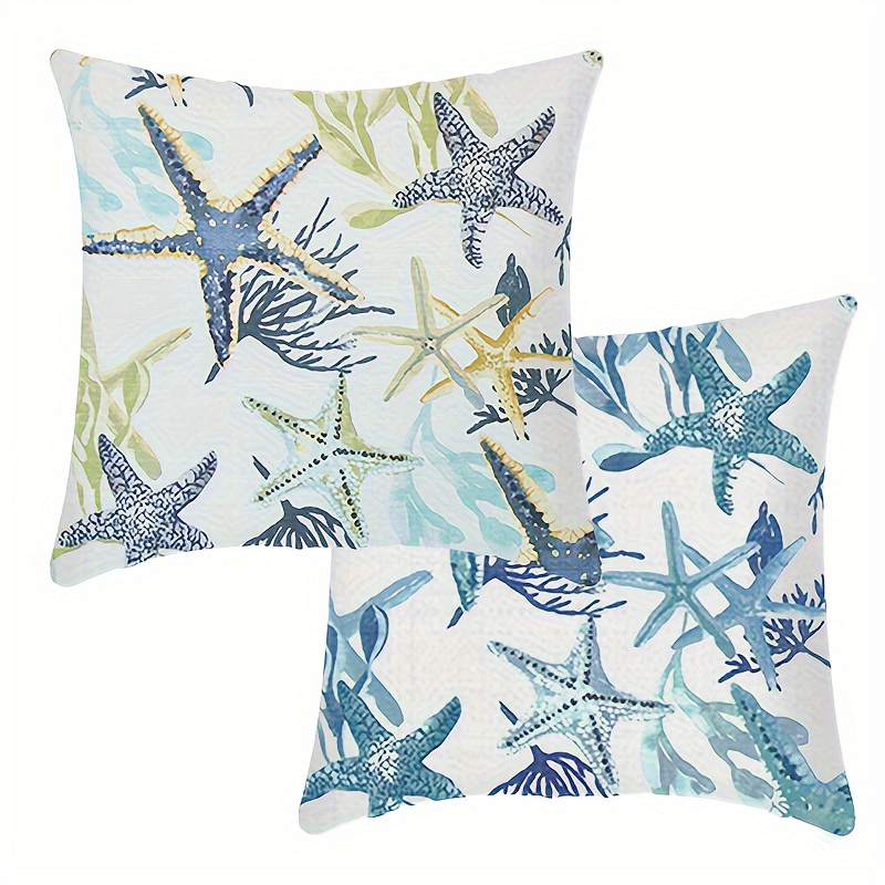 Super Soft Nautical Coastal Throw Pillow Covers Ocean Themed - Temu