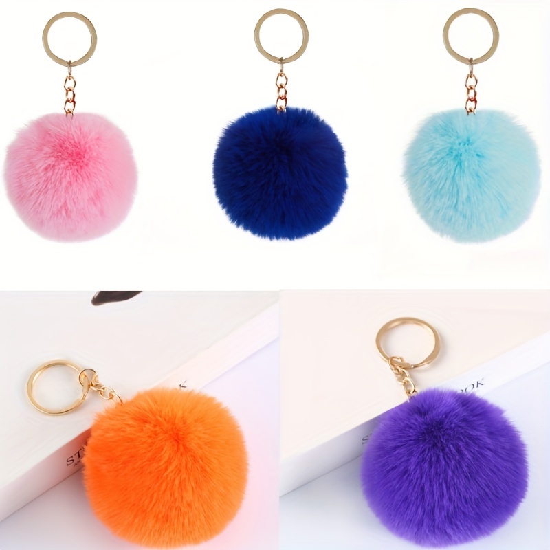 Accessories, Fur Ball Keychain