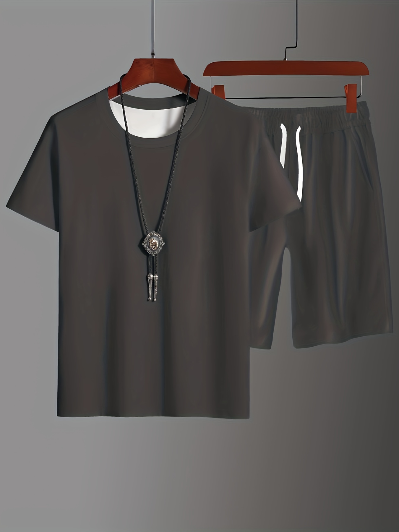 Conjunto De 2 Peças De Roupas Da Moda Para Homens Camiseta - Temu