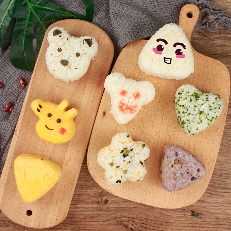 Rice Ball Mold Sushi Mold Sushi Rice Ball Mold Cute Onigiri Mold Diy Sushi  Molds Triangle Rice Mold Cartoon Style Food Grade Pp Sushi Making Kits For  Lunch Bento And Home Diy 