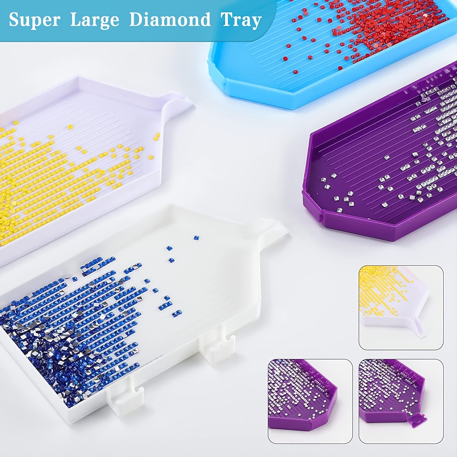 Diamond Painting Dust Proof Paper Art Knife Label Paintings Tools  Accessories Box Storage Suitcases Tray Lot Pen Kit Tool Wax 5d