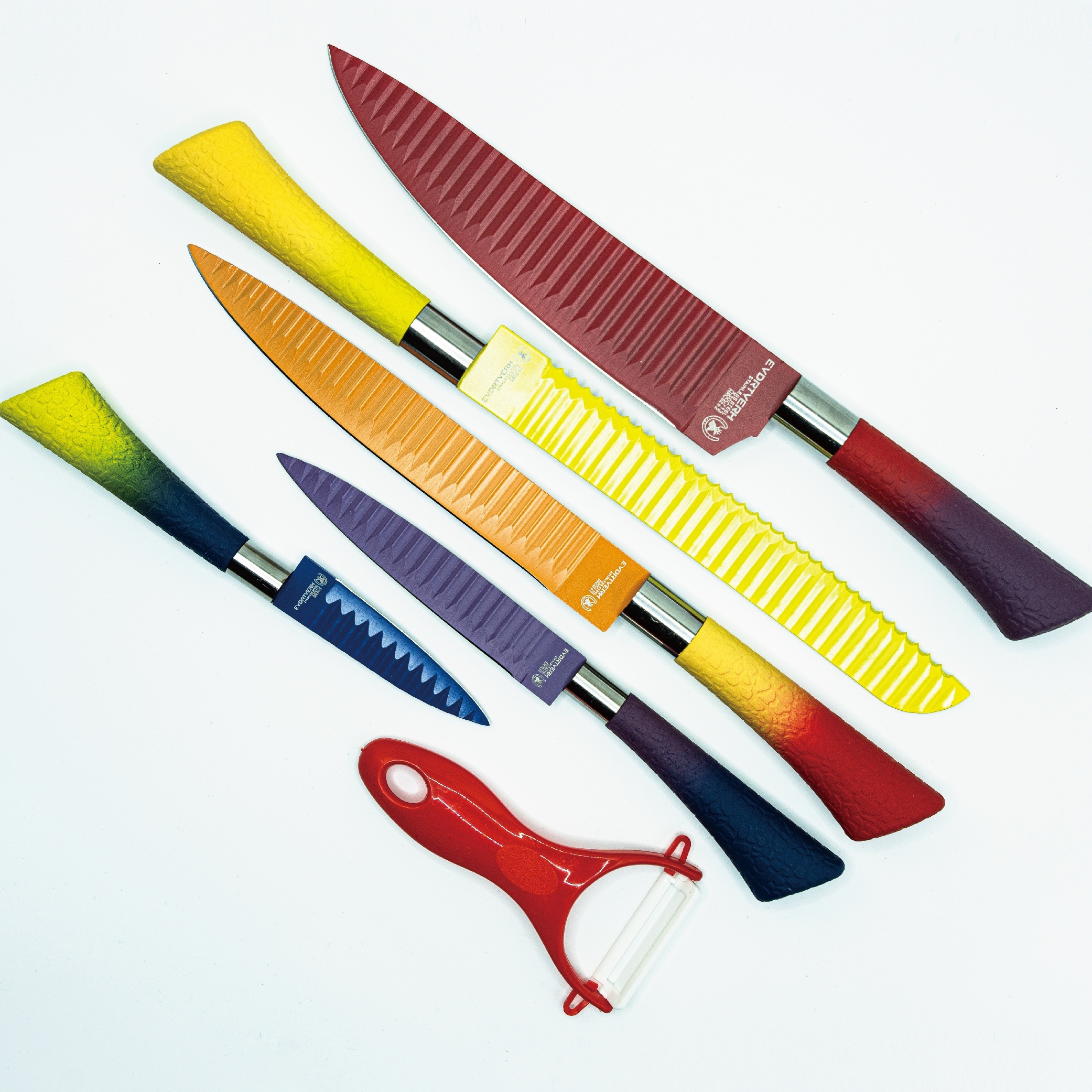 Modern Ceramic Knife Set With Sheaths Includes Chef Knife - Temu