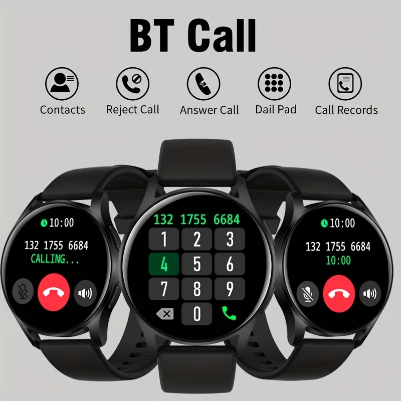 Reloj inteligente para hombre, llamada Bluetooth, rastreador de fitness  impermeable IP68 con monitor de sueño SpO2 de frecuencia cardíaca,  asistente