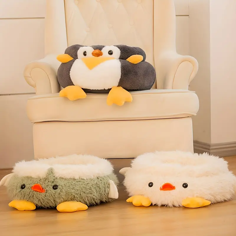 plush cute penguin duck shape cat nest four seasons universal detachable and washable cat sleeping mat pet bed for indoor cats details 1