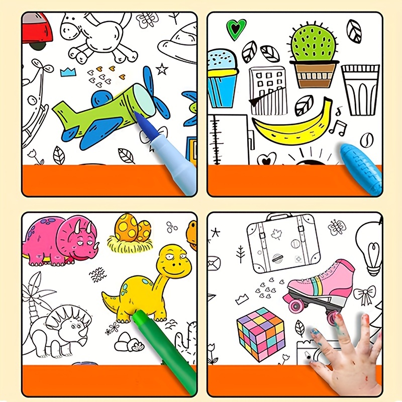 Coloring Books For Drawing Roll Paper Large Coloring Poster - Temu