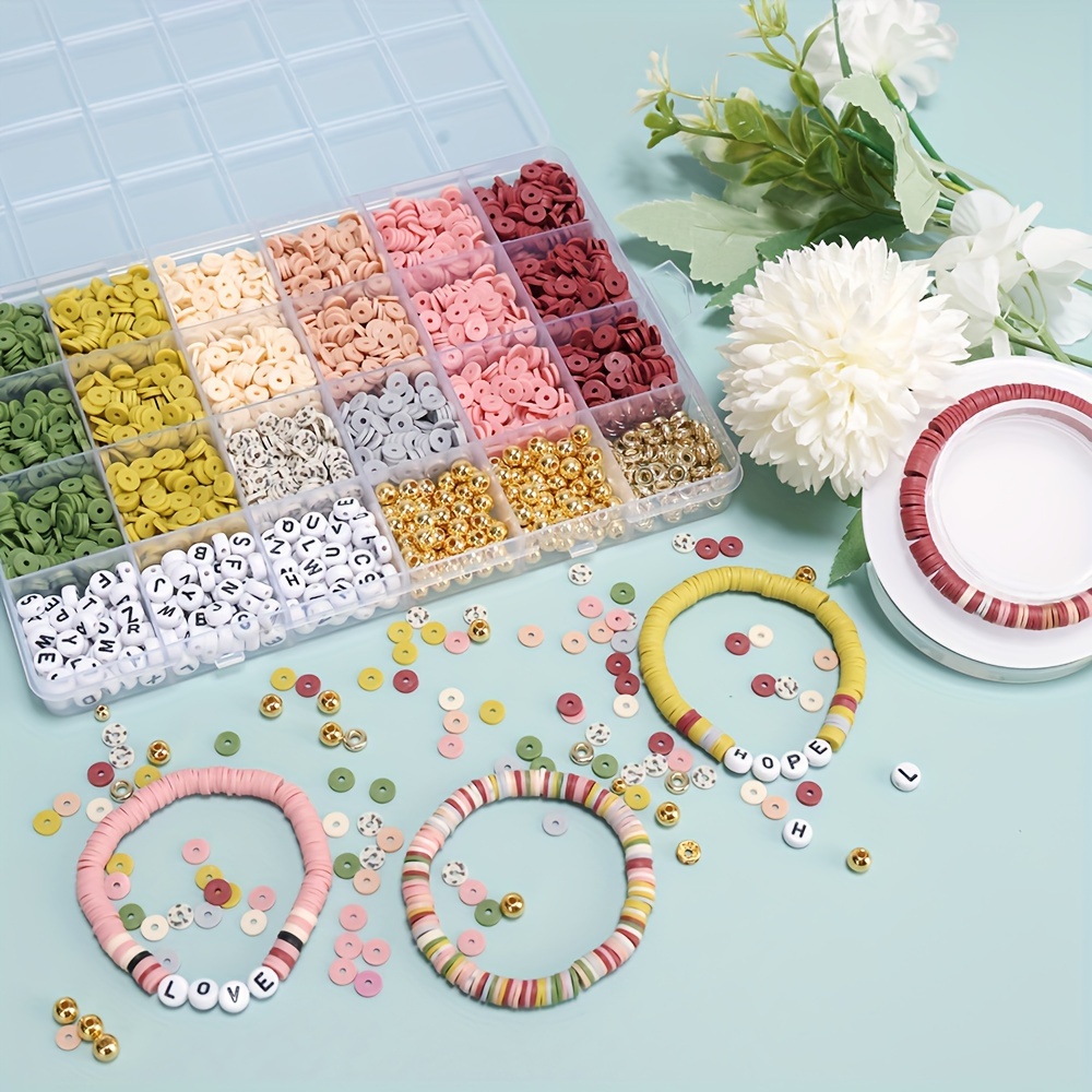 Boho Clay Beads Bracelet Kit Friendship Bracelet Making Kit for