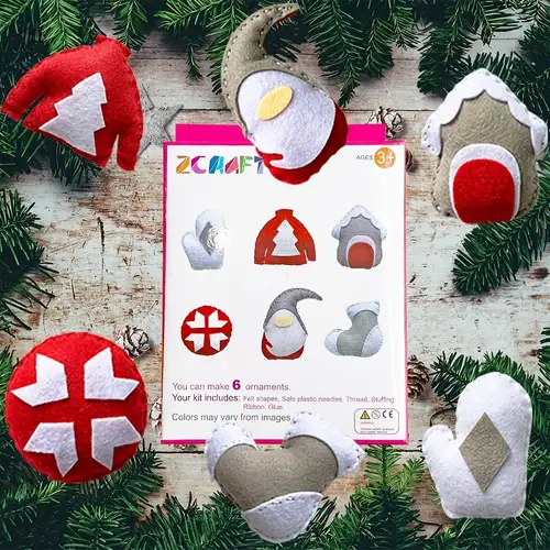  Kit de manualidades de luces navideñas de tejido de acetato -12  - Manualidades para niños y actividades divertidas en el hogar : Juguetes y  Juegos