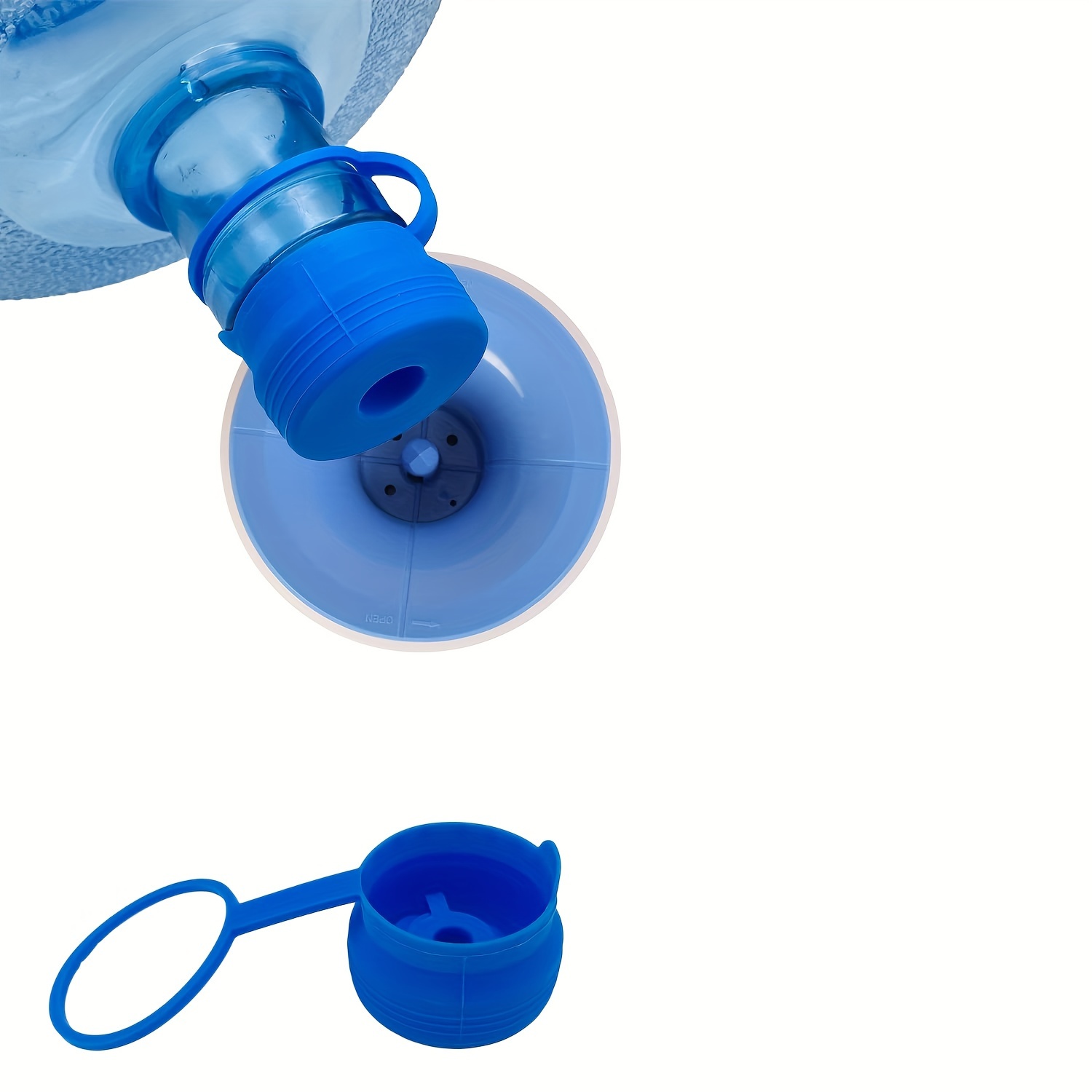 Bouchon de bouteille d'eau réutilisable en Silicone, couvercle supérieur  anti-éclaboussures, pichet d'eau, capuchon en Silicone sans déversement