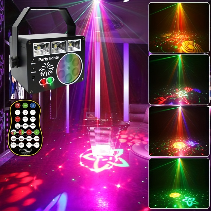LUCE LED RGB DJ MOONFLOWER STROBO SFERA DISCOTECA FESTE PALLA 82 RAGGI DMX