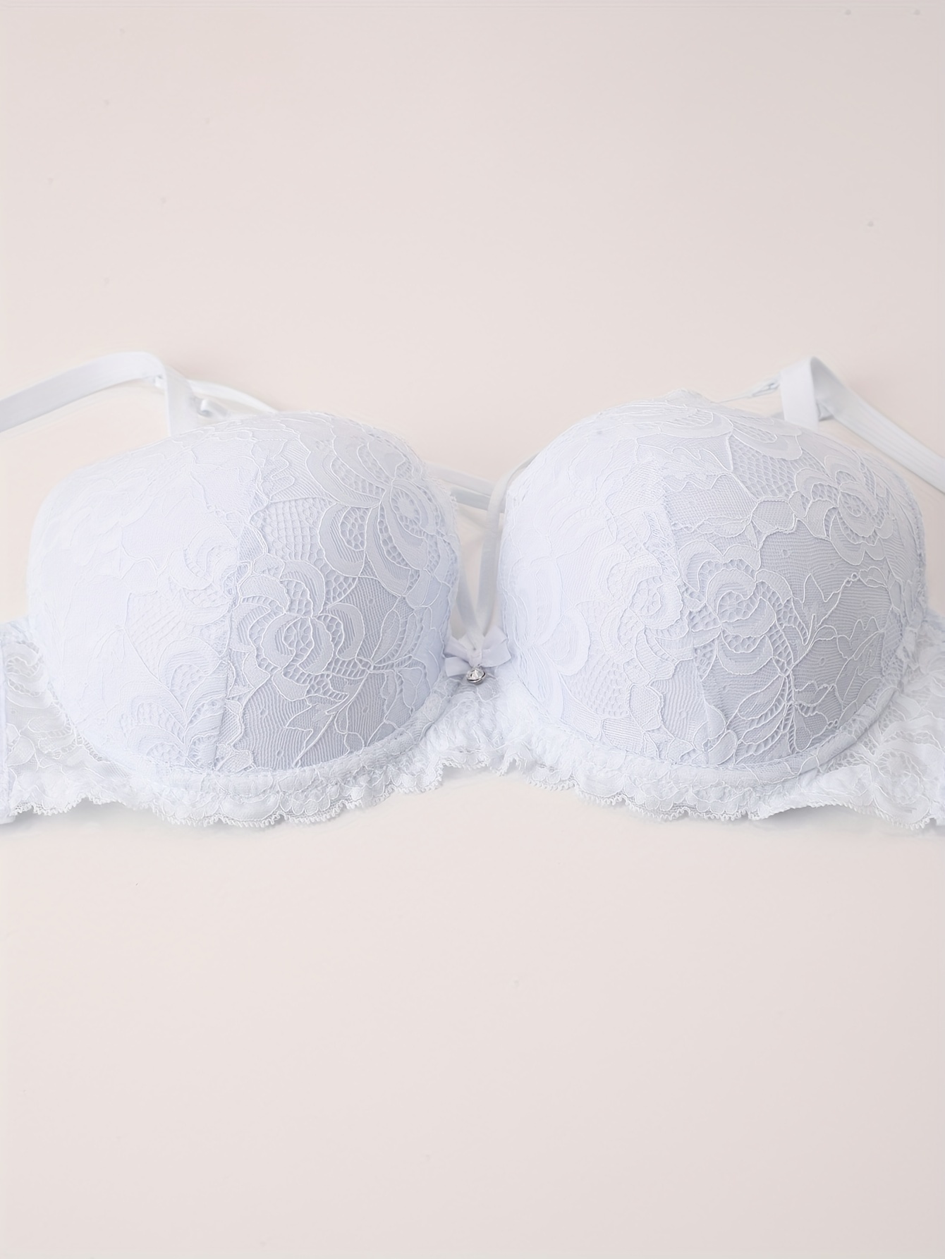 Contrast Lace Push Bra Elegant Comfy Hollow Criss Cross Bra - Temu