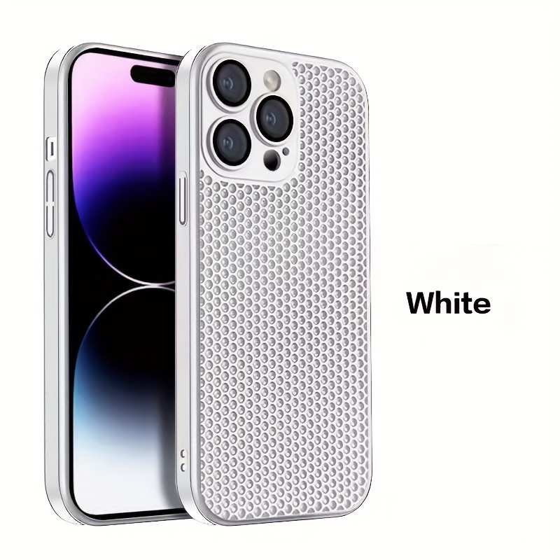 For Iphone 11 12 13 14 Pro Max Case Cooling Hollow Mesh Heat - Temu