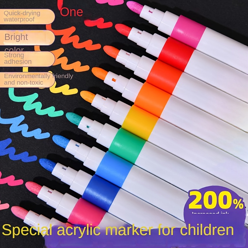 6 Color Paint Marker Set - Vibrant And Opaque Fine Art Graffiti