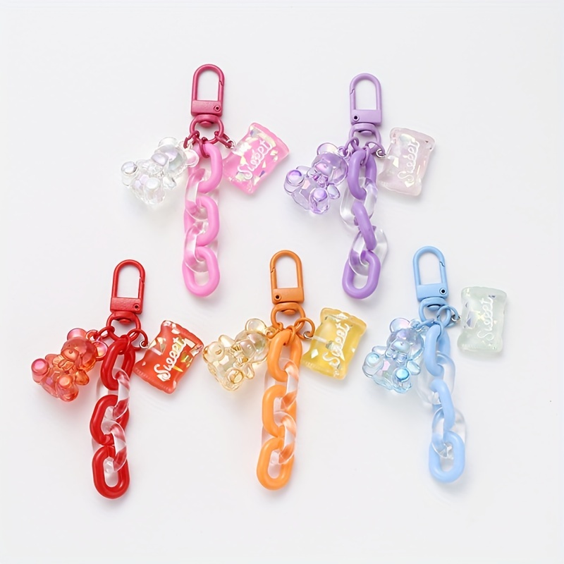 Colorful Gummy Bear Charms Keychain/Bag Charm