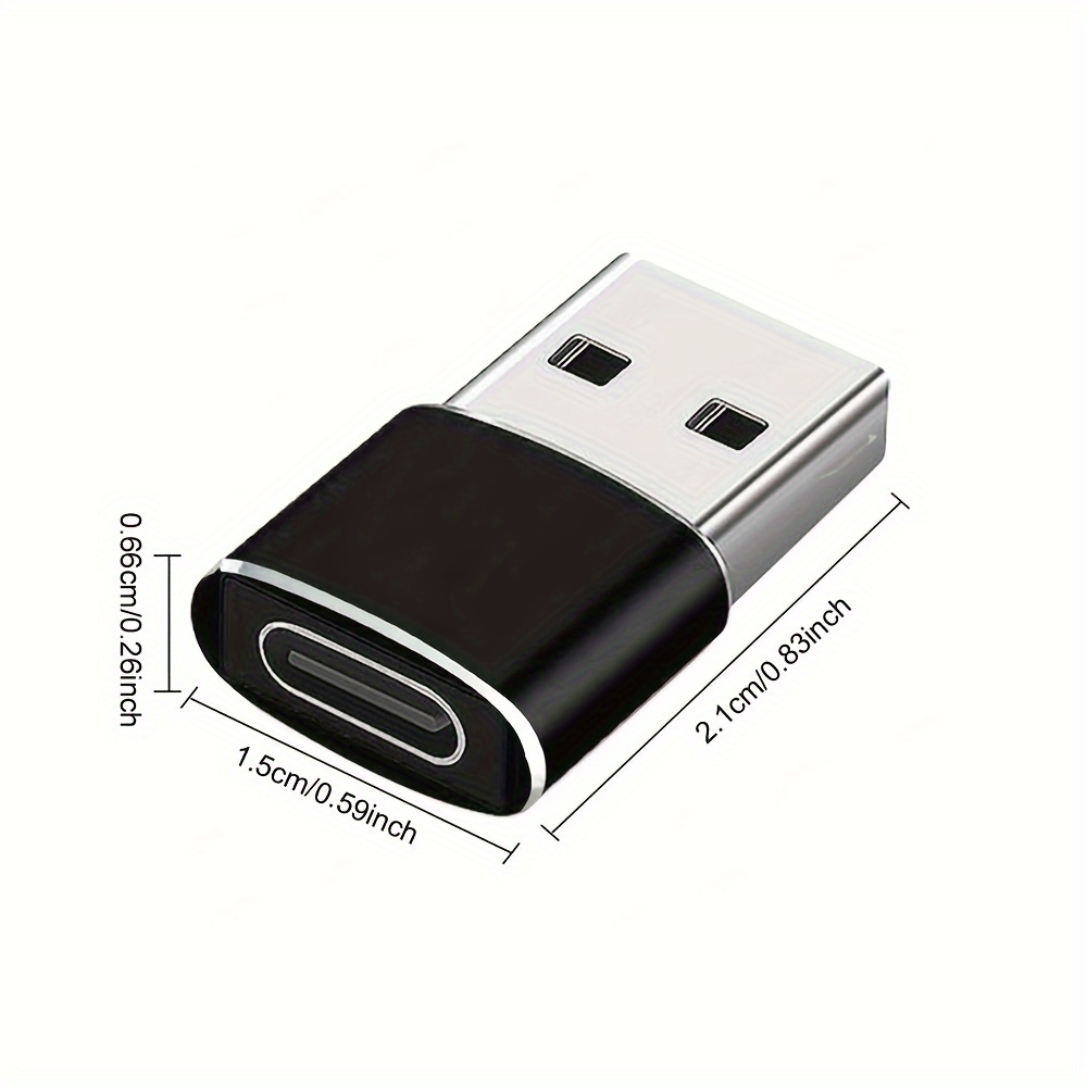 Cable adaptador tipo USB-C macho a Jack 3.5 hembra de color negro