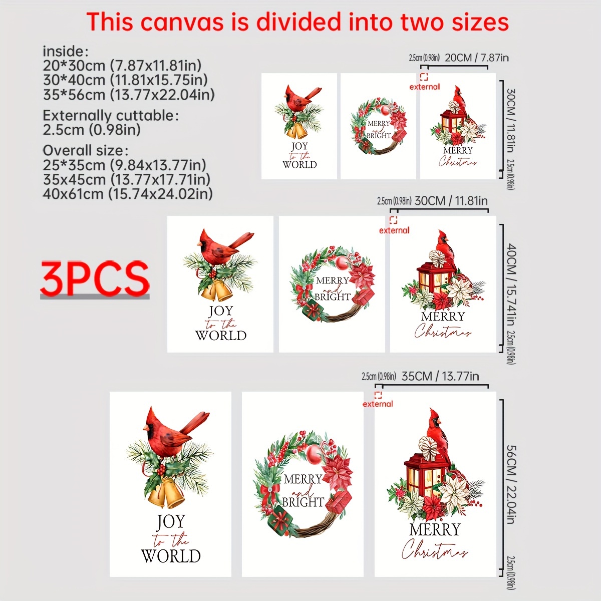 Cardinal Wreath - Modern Cross Stitch Pattern