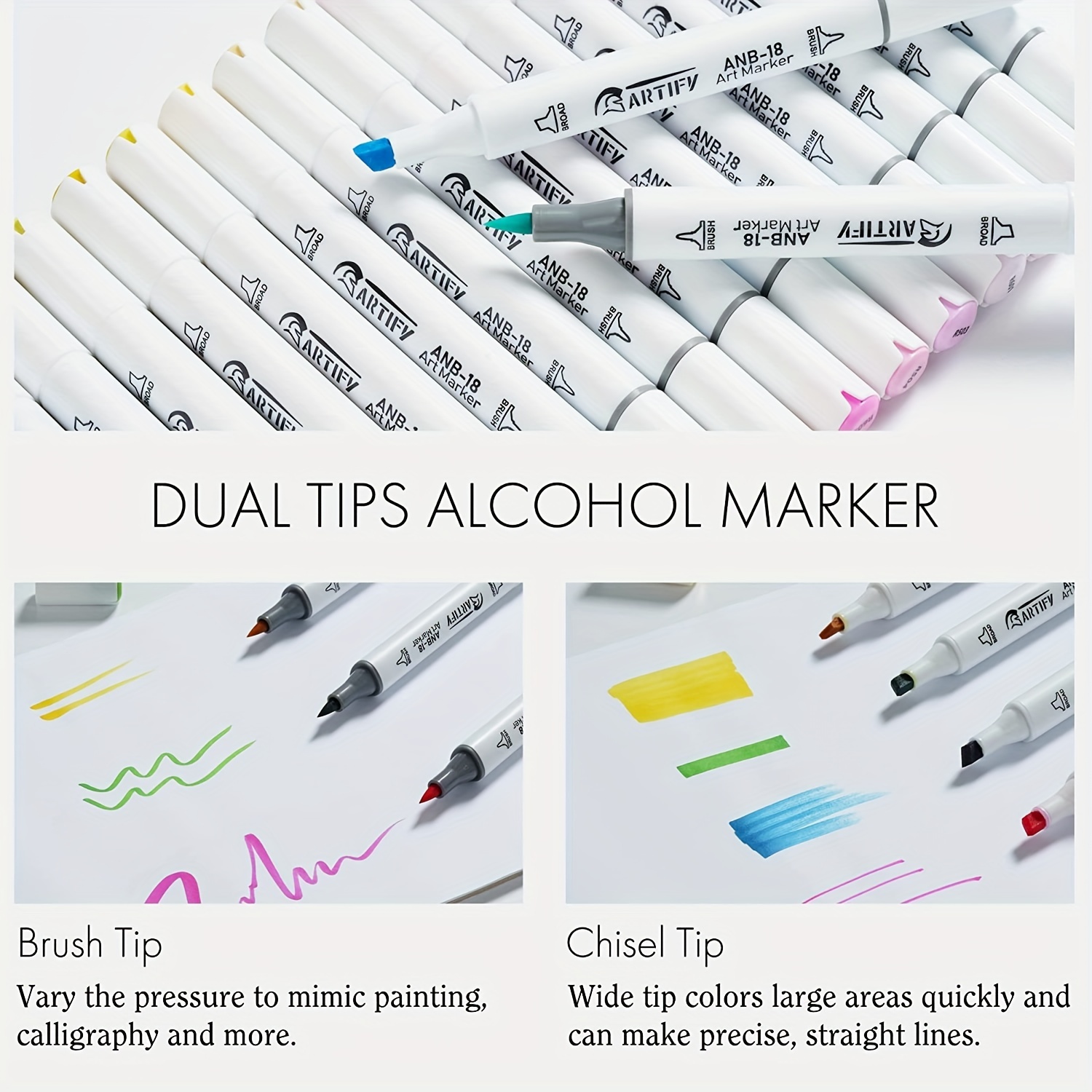Artify Alcohol Paintbrush Dual head Professional Artist - Temu