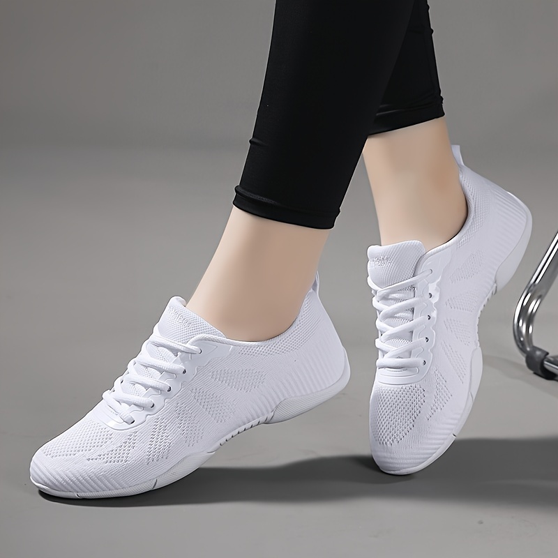 Chaussure de Cheerleading pour Femmes Fille Légères Mode Chaussures de  Pom-Pom Chaussures de Danse Gymnastique Blanc 35 : : Mode