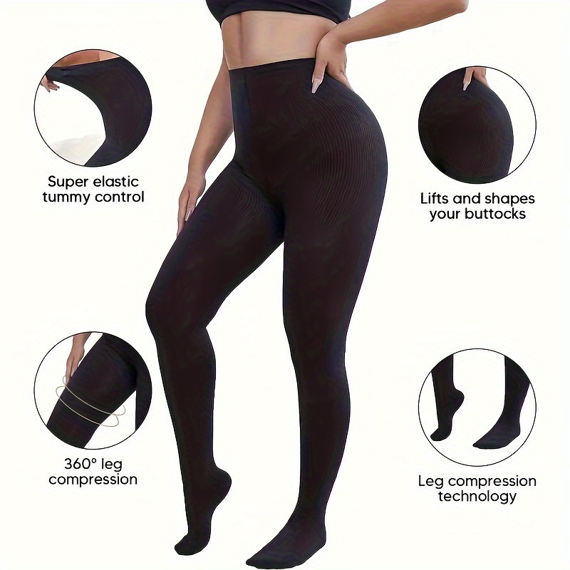 Footed Pantyhose Solid Color High Waist Breathableslim - Temu