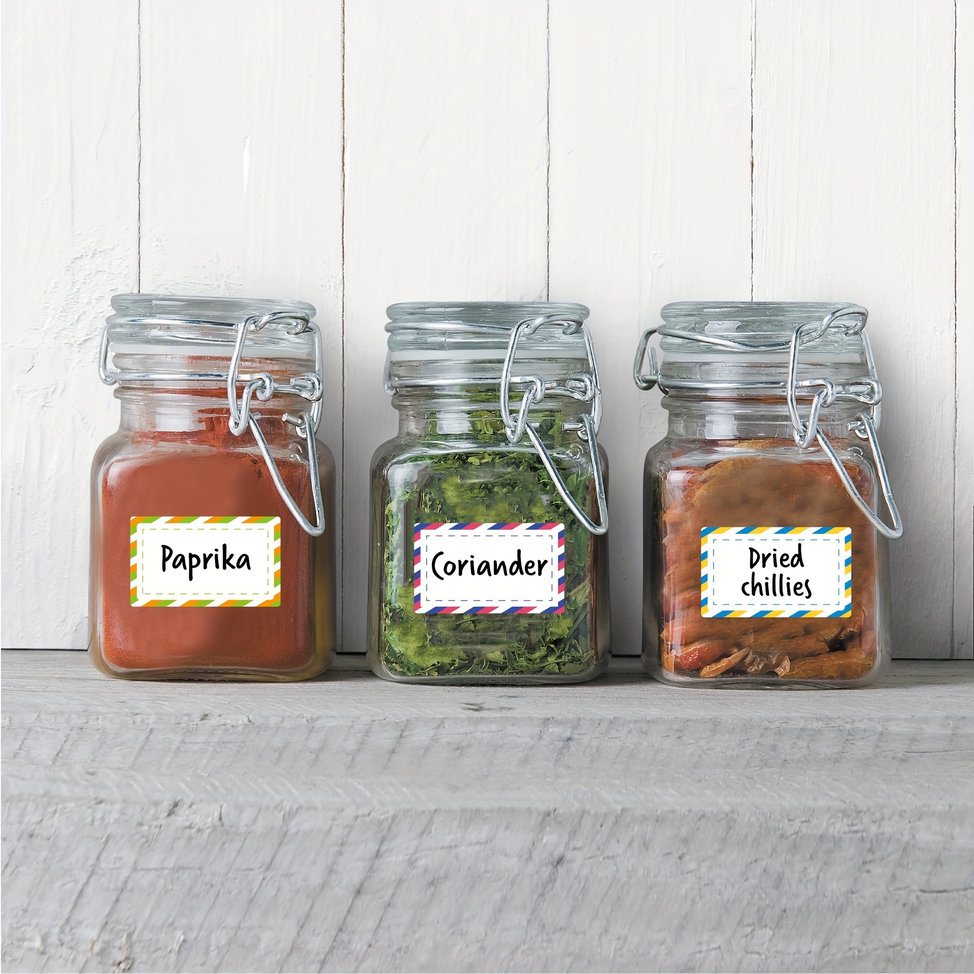 Spice jar with online colourful lids