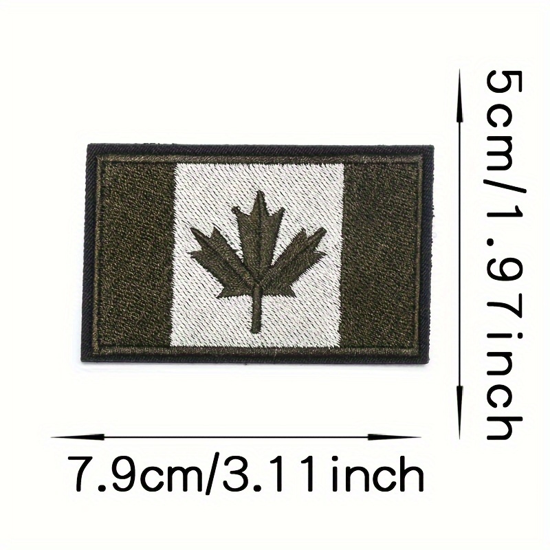 Canadian Flag Maple Leaf Embroidery Patch Men Rectangular - Temu