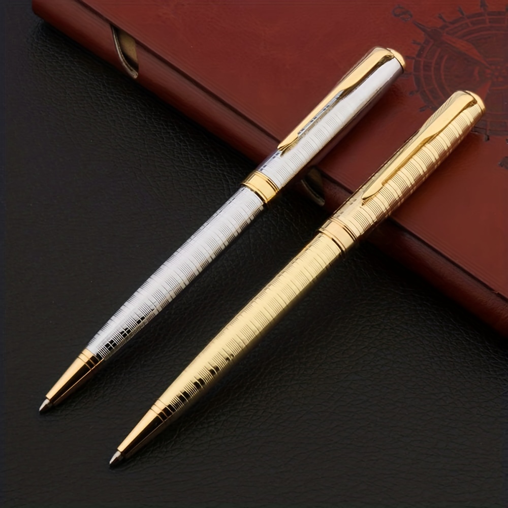 

Metal Ballpoint Pen Classic Rotating Pen Engraving Pattern Office Calligraphy School Supplies