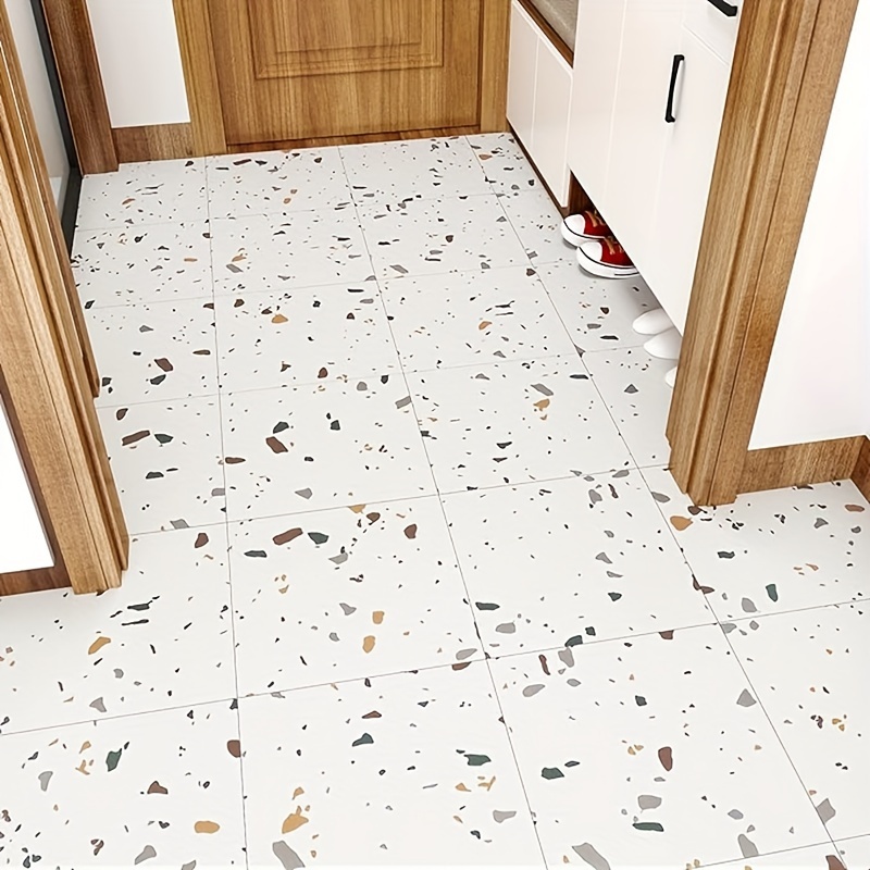 12 Adesivi Per Pavimenti Con Motivo Terrazzo, Adesivi Per Piastrelle Per  Decorazioni Domestiche Impermeabili E Resistenti