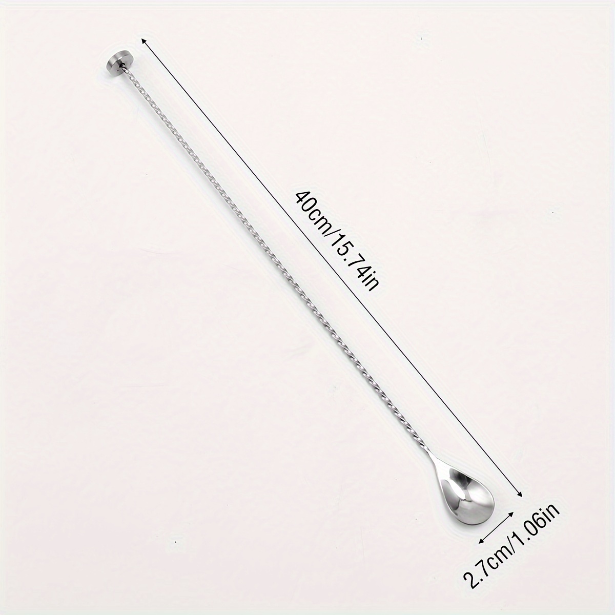 TEMU 1pc/4pcs Stainless Steel 304 Long Handle Spoon Cocktail Mixing Stirrer Cocktail Bar Long Handle Spoon Ice Spoon Coffee Milk Tea Stirring Stick