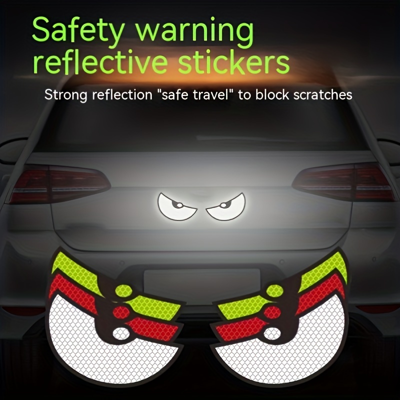 Car Demon Eye Reflective Stickers Motorcycle Reflective - Temu