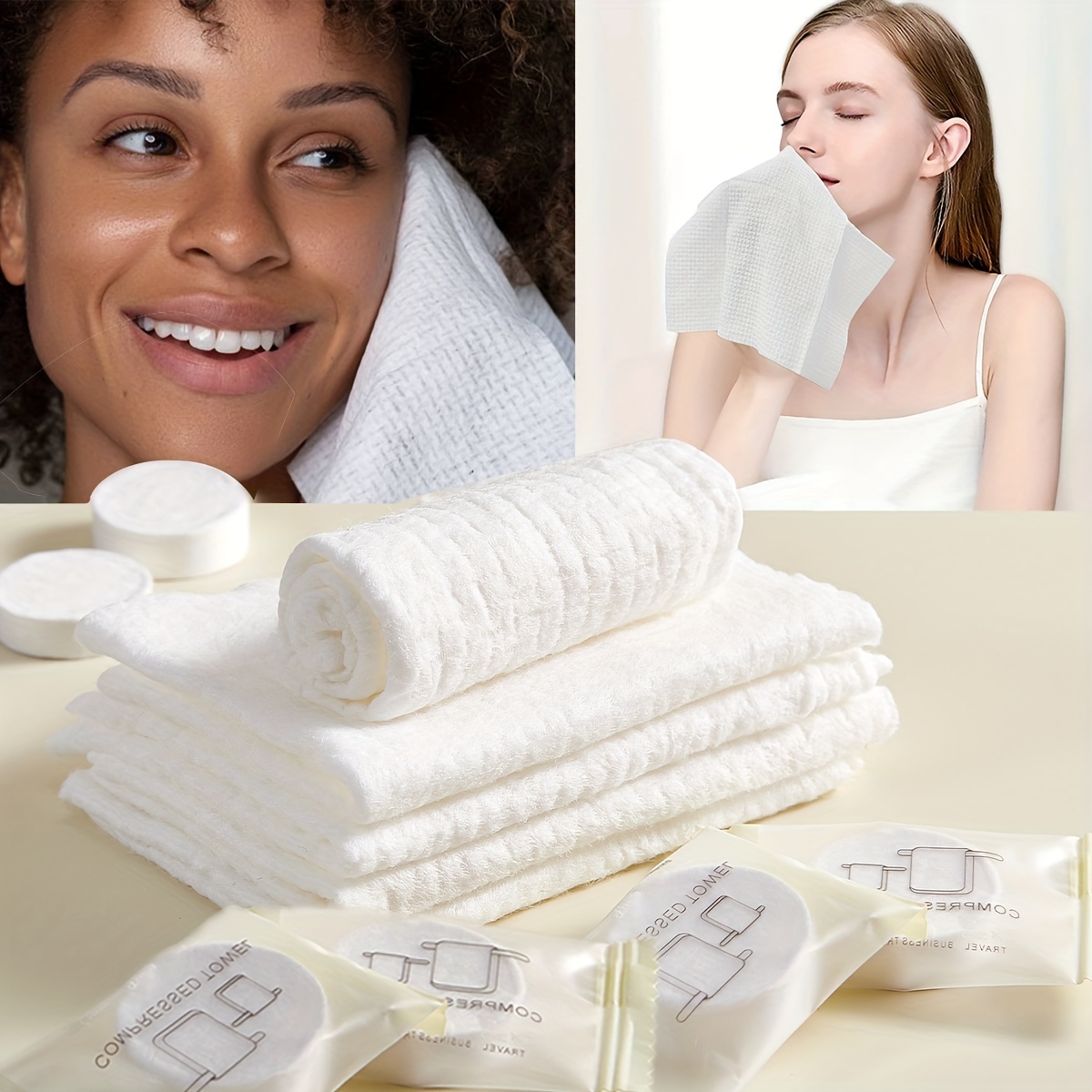  Toallitas secas faciales de algodón, 100 unidades, toalla facial  de limpieza profunda, multiusos para el cuidado de la piel, toallitas de  maquillaje, toallitas faciales y toalla facial : Belleza y Cuidado