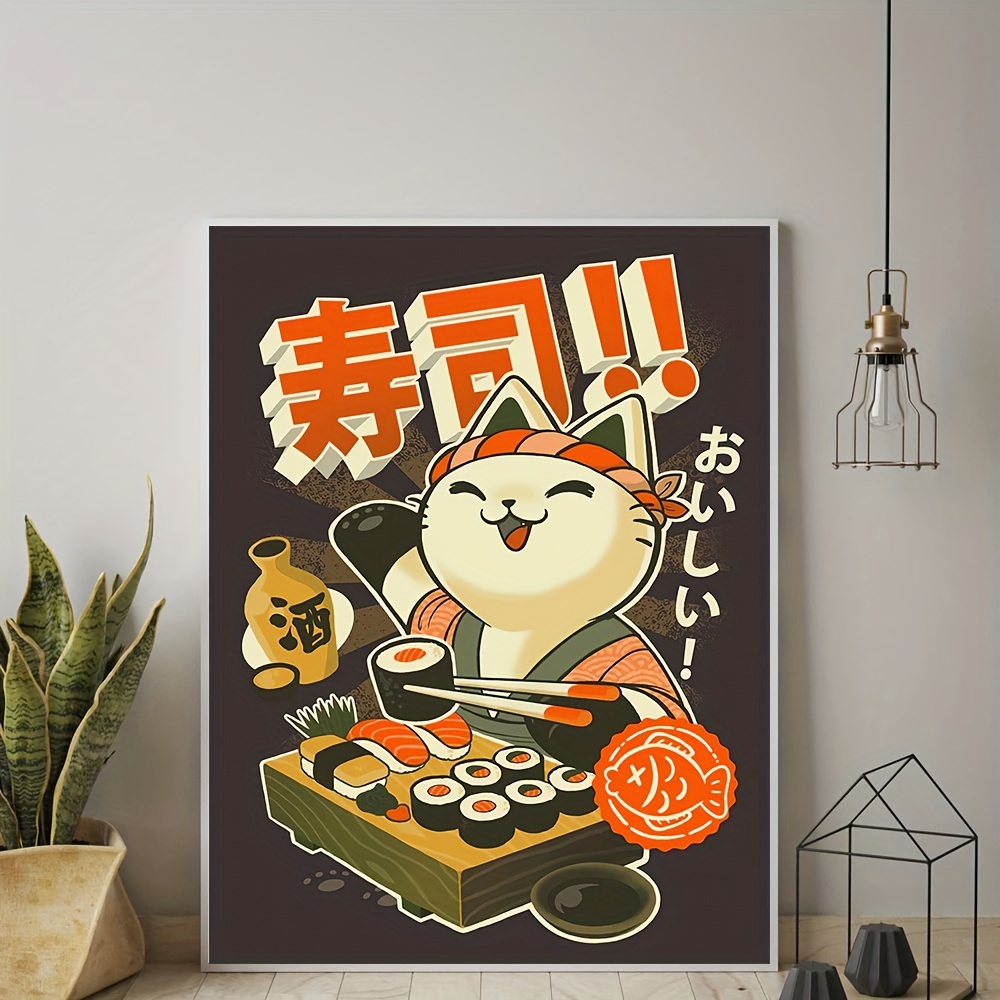 UGZDEA Images sur toile japonaise moderne, portrait de samouraï japonais,  poster moderne décoration poster de peinture, pas de cadre(3x30x40cm,A)