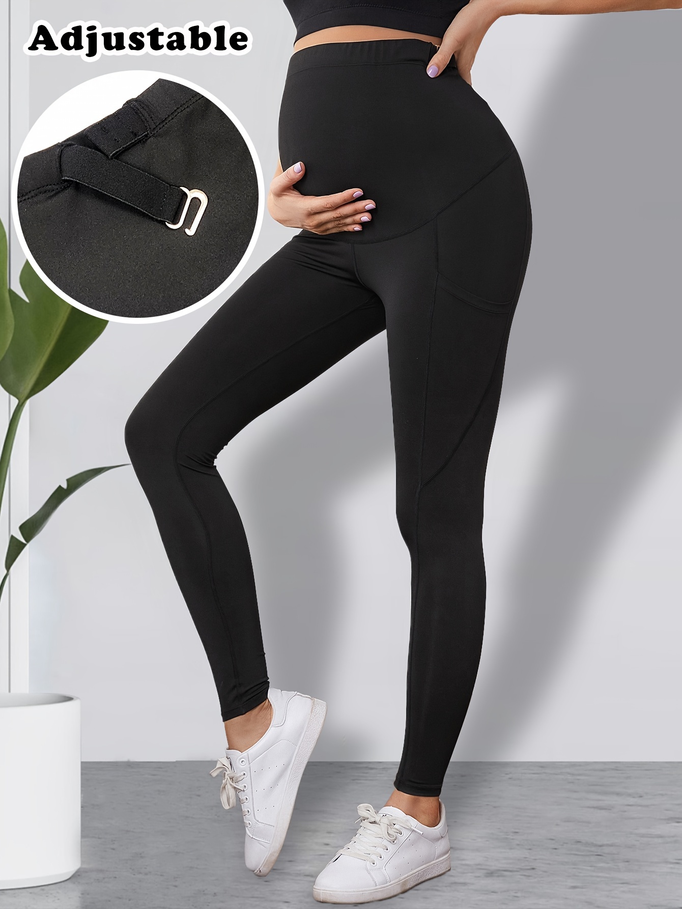 Pregnant Women's Pants High Waist Comfy Fitness Yogo - Temu Canada