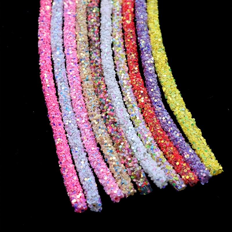 Round Strass Crystal Rhinestone Rope 6mm Soft Tube Rope String for Clothing  Shoes Accessories DIY Crafts Jewelry Party Bracelet Making