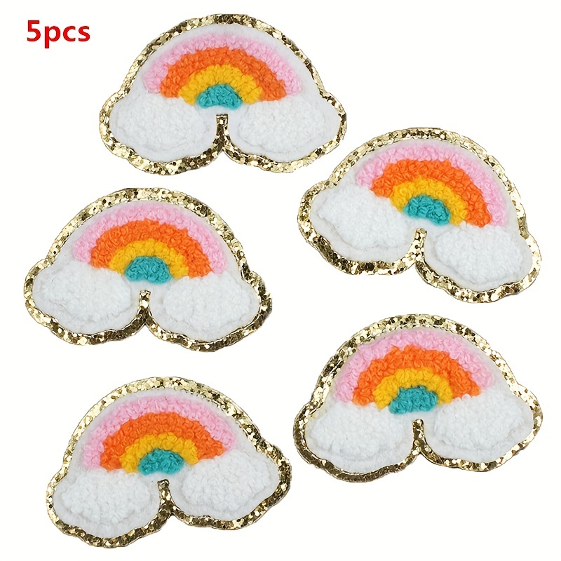 Rainbow Chenille Iron-On Patches