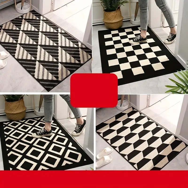 Chessboard Pattern Indoor Door Mat Front Door Rugs Non Slip - Temu