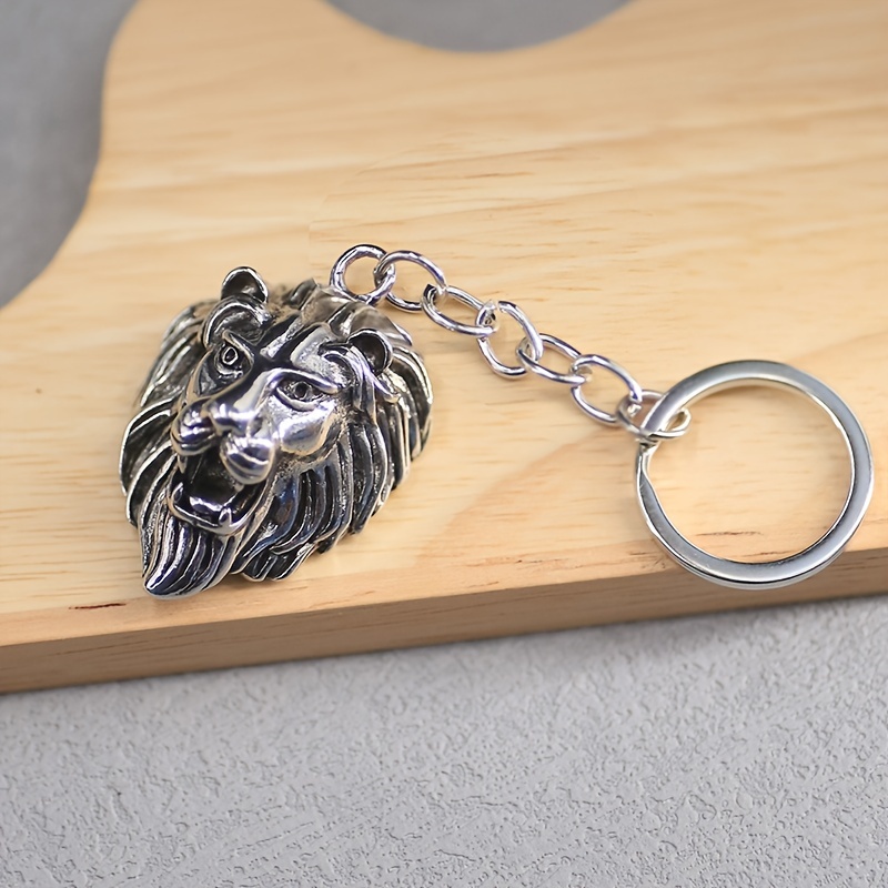 Lion Head Charm Keychain