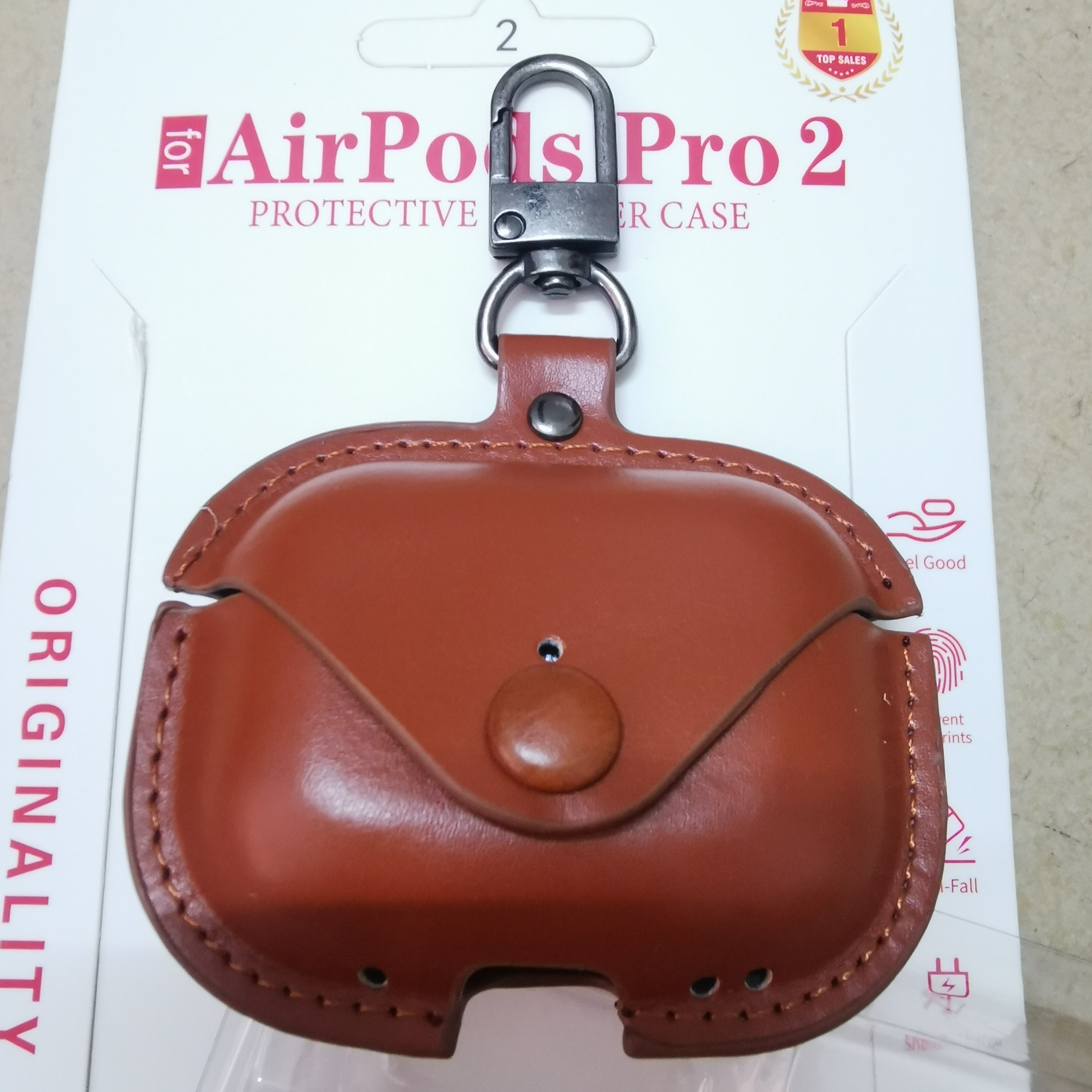 Red Cute Luxury Designer Airpods 1 2 Pro Case With Keychain 