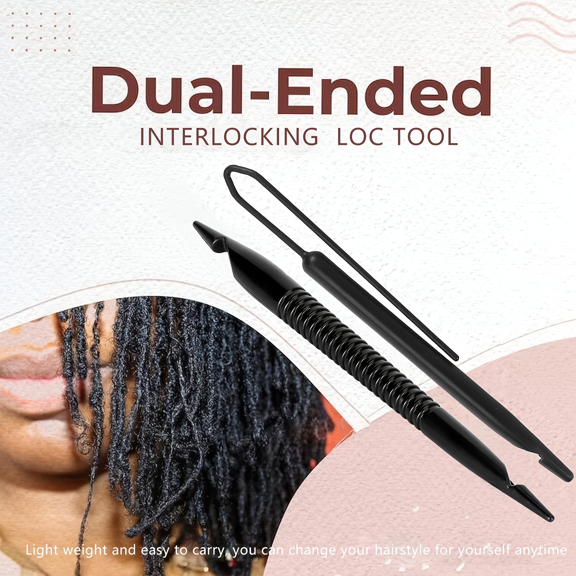 Hair Braiding Tool Dual Ended Dreadlock Crochet Needle - Temu